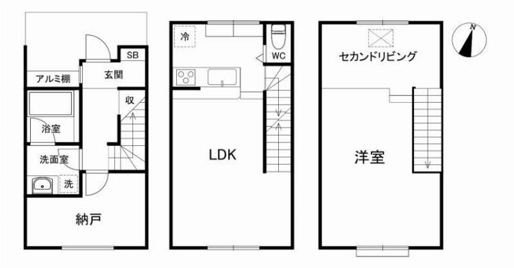 ウィステリア用賀(1SLDK/3階)の間取り写真
