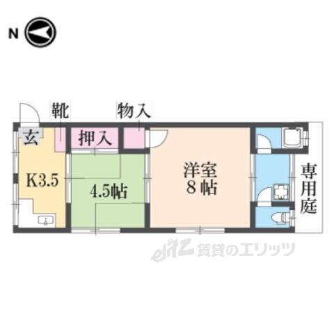 みゆき荘(2K/1階)の間取り写真