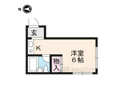 レジアス1(ワンルーム/2階)の間取り写真