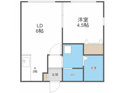 リースクエア28(1LDK/3階)の間取り写真