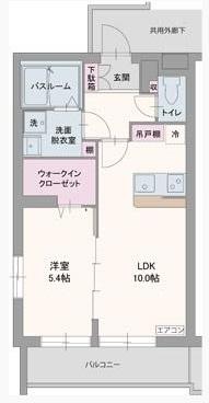 ソングバード(1LDK/4階)の間取り写真