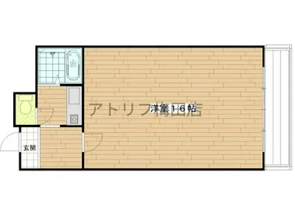 堂島アーバンライフ(1K/3階)の間取り写真