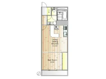 秀和恵比寿レジデンス(1LDK/6階)の間取り写真