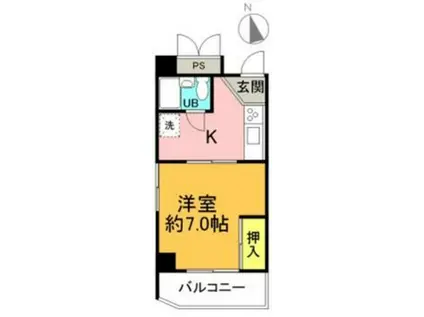 MSTYLE武庫之荘I(1K/5階)の間取り写真