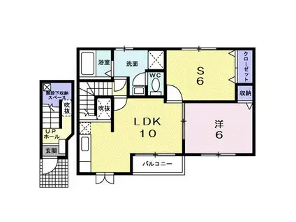 リバティ ウインド(1SLDK/2階)の間取り写真