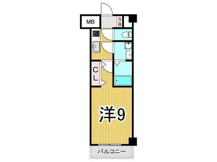 GRANDE CARRO(1K/4階)の間取り写真