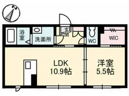 ラフィナート(1LDK/1階)の間取り写真