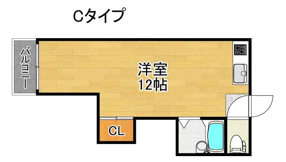 BS11アネックス(ワンルーム/3階)の間取り写真