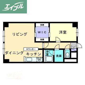 旭川スカイハイツ(1LDK/5階)の間取り写真