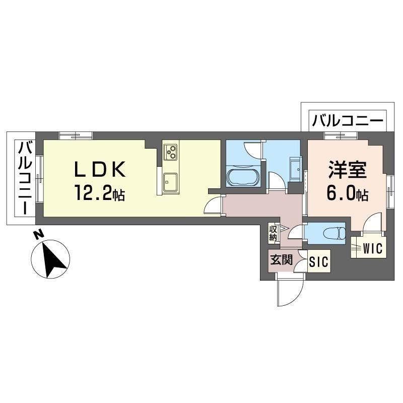 リーブリット吉祥寺(1LDK/3階)の間取り写真