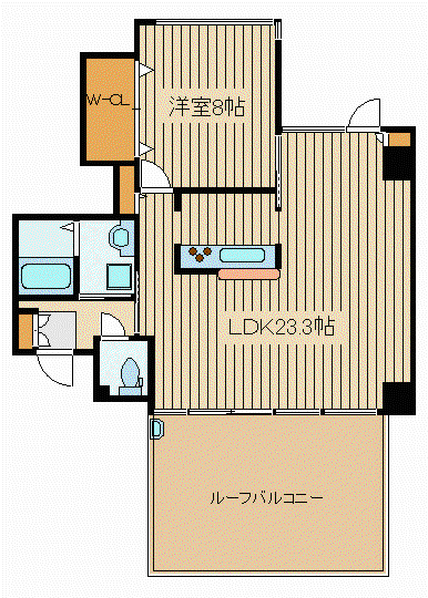 コアセブン(1LDK/3階)の間取り写真