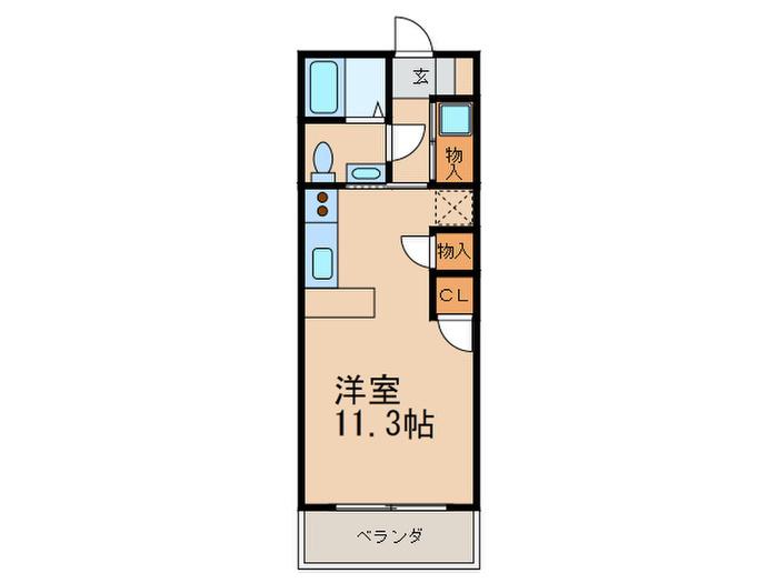 サーリアル21(ワンルーム/4階)の間取り写真