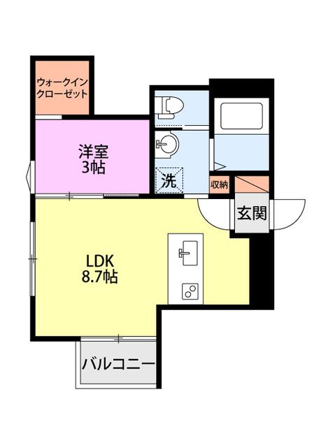 アーバンブランチ南笹口(1LDK/2階)の間取り写真