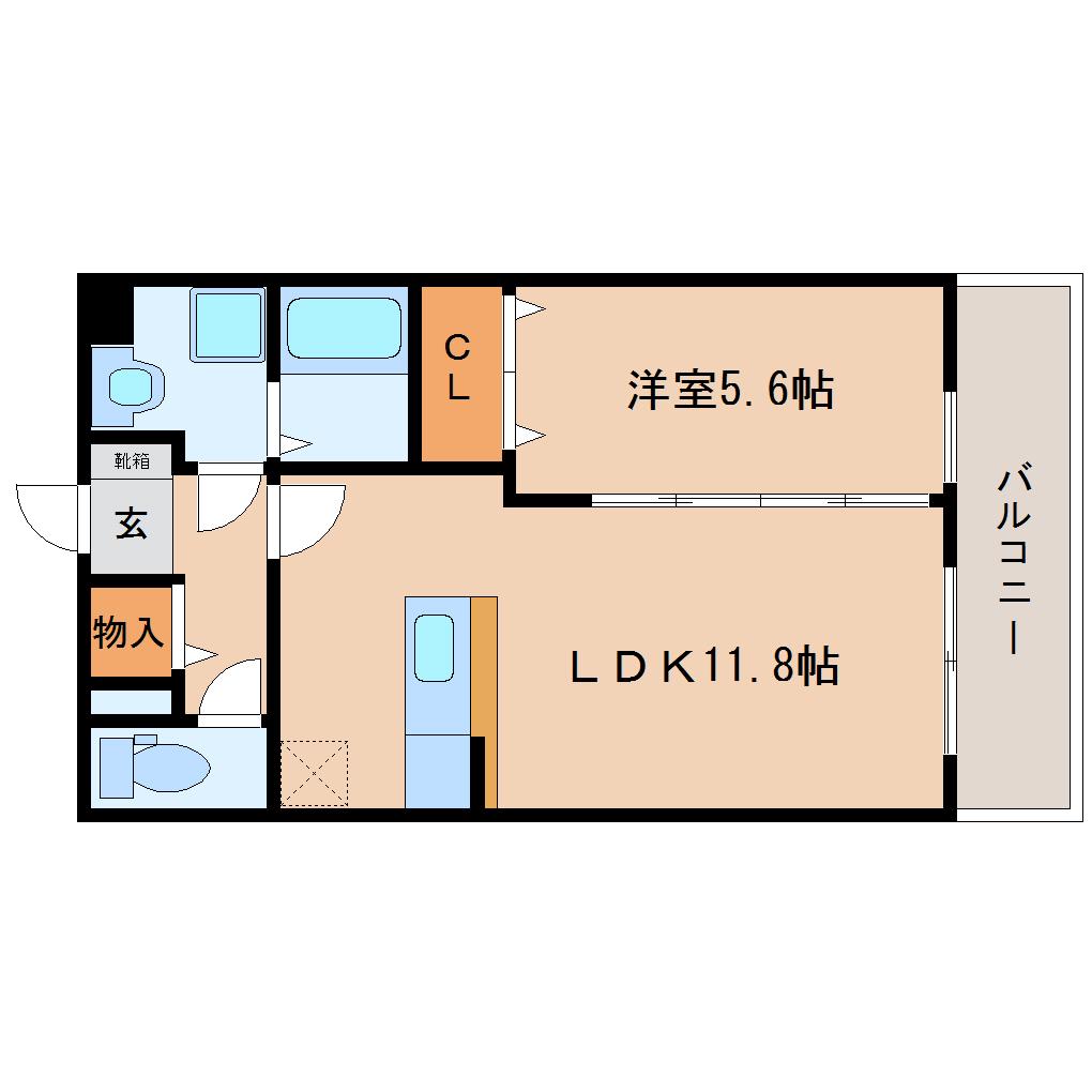 レセーナ(1LDK/1階)の間取り写真