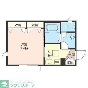 メゾン クレア(1K/1階)の間取り写真