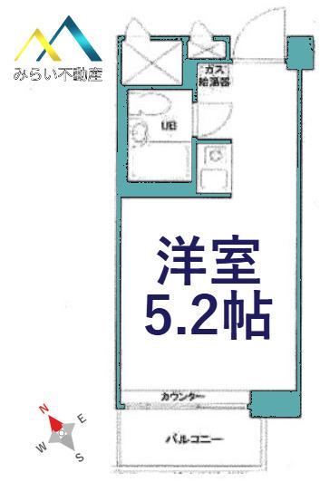 タイヨウビル(ワンルーム/5階)の間取り写真