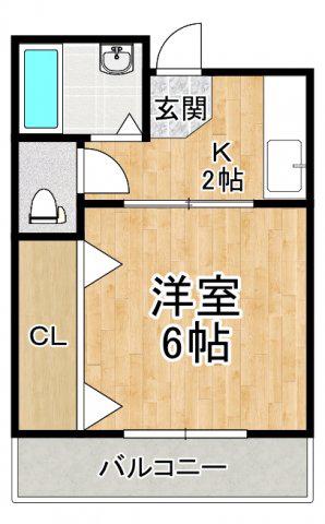 森井マンション(1K/3階)の間取り写真