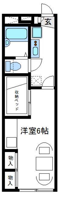 レオパレスソレーユII(1K/2階)の間取り写真