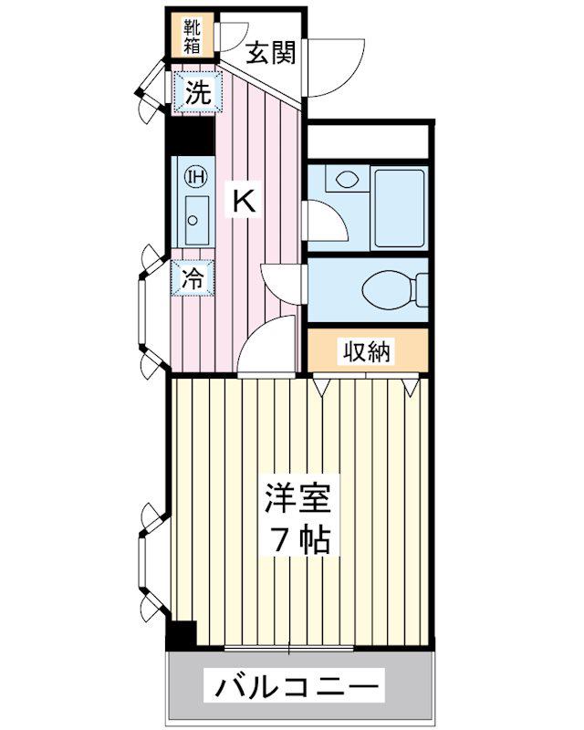 サンライズ堀江(1K/4階)の間取り写真
