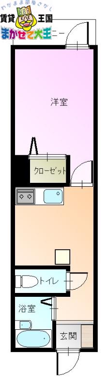 MODERN PALAZZO 眼鏡橋(1K/5階)の間取り写真