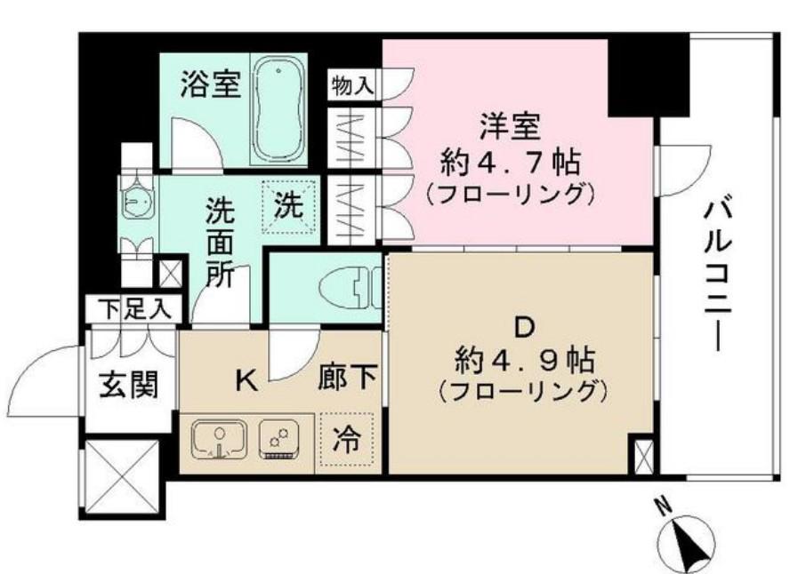 日神デュオステージ板橋駅前(2K/9階)の間取り写真