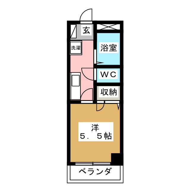 ISハイツ(1K/2階)の間取り写真