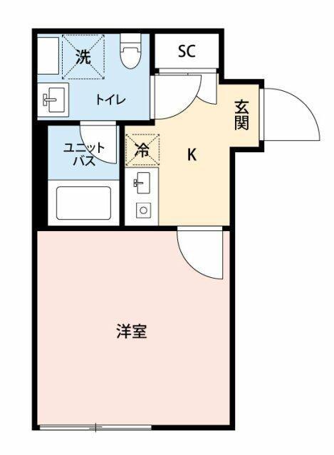 マイナビSTAYトワイライトヒルズ東日暮里(1K/4階)の間取り写真