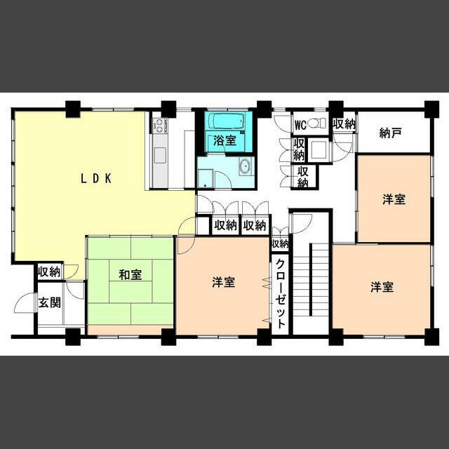 光洋ビル(4SLDK/2階)の間取り写真