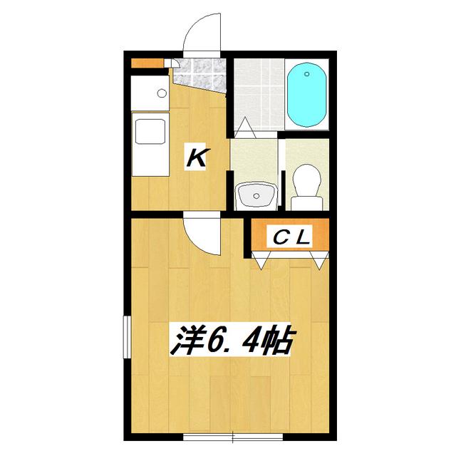 パインヒル西小岩(1K/2階)の間取り写真