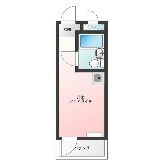 トップルーム品川(ワンルーム/6階)の間取り写真