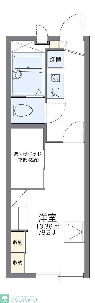 レオパレスウィル(1K/2階)の間取り写真