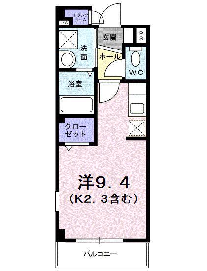 ジュネス飛田給(ワンルーム/2階)の間取り写真