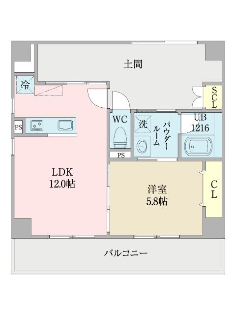 グランレジデンス大橋(1LDK/3階)の間取り写真