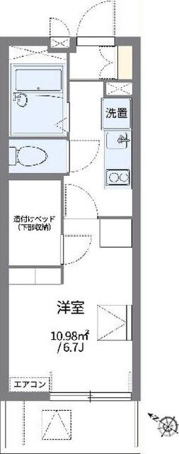 レオパレスMANABE(1K/3階)の間取り写真