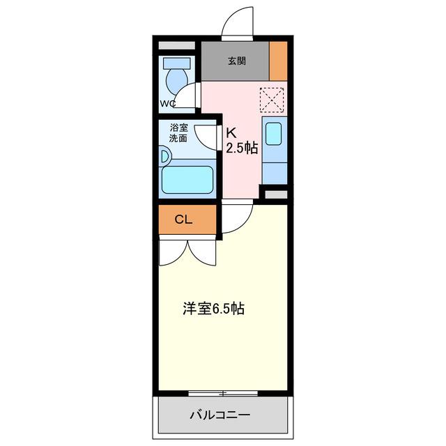 セントラル昭和(1K/2階)の間取り写真