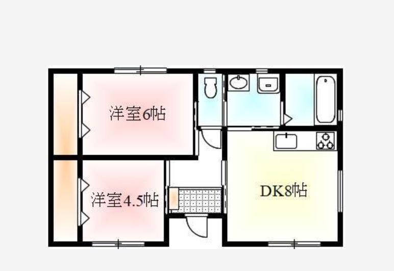 ポルティエ(2DK/1階)の間取り写真