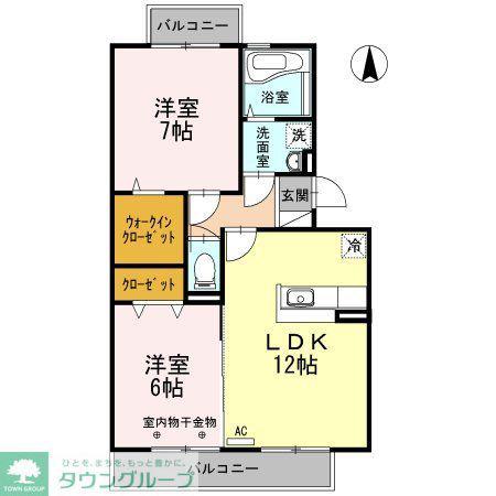 サルドセジュール(2LDK/2階)の間取り写真