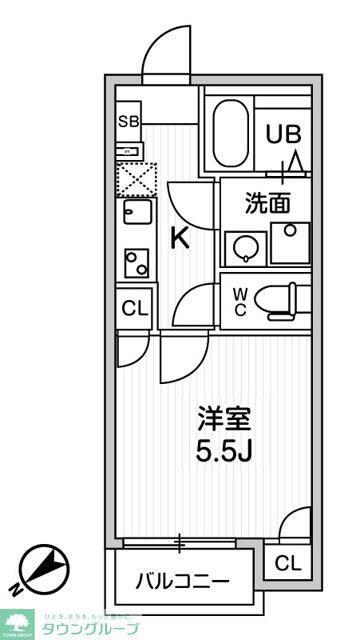 TS CUOREお花茶屋(1K/3階)の間取り写真