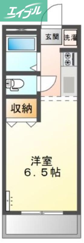 コンフォール(1K/2階)の間取り写真