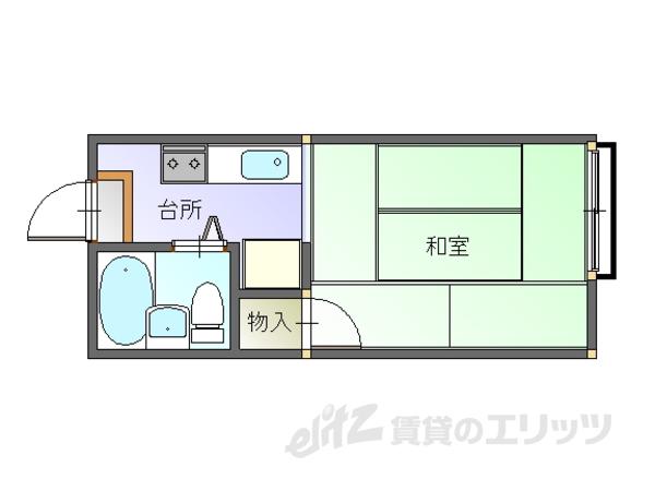 キャッスルハイツ古沢(ワンルーム/1階)の間取り写真