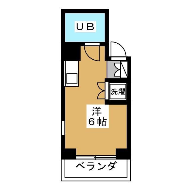 クイーンヒルズ(ワンルーム/4階)の間取り写真