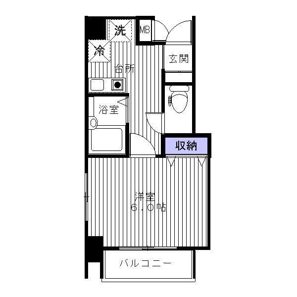 CRESTKOYAMA(1K/3階)の間取り写真