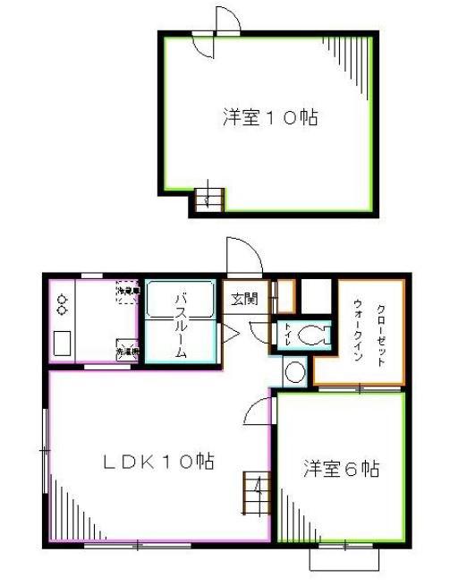 A-GREY アーグレイ(1SLDK/2階)の間取り写真