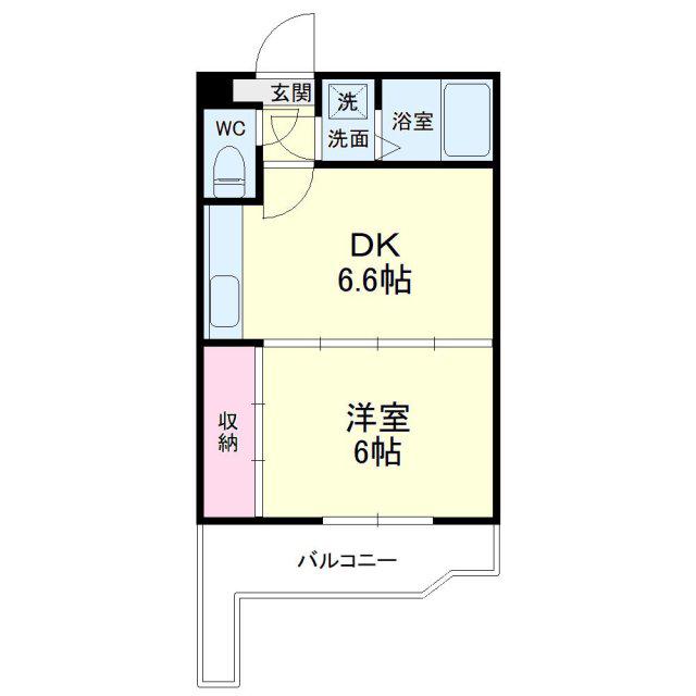 グレイス第5マンション(1DK/5階)の間取り写真