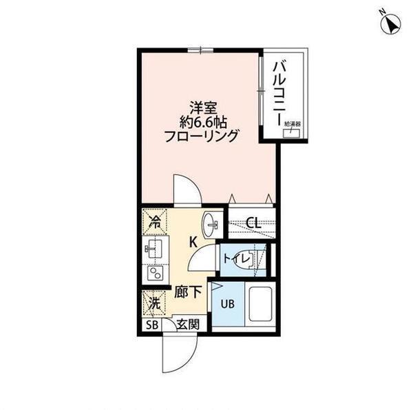 グランクオール青砥(1K/2階)の間取り写真