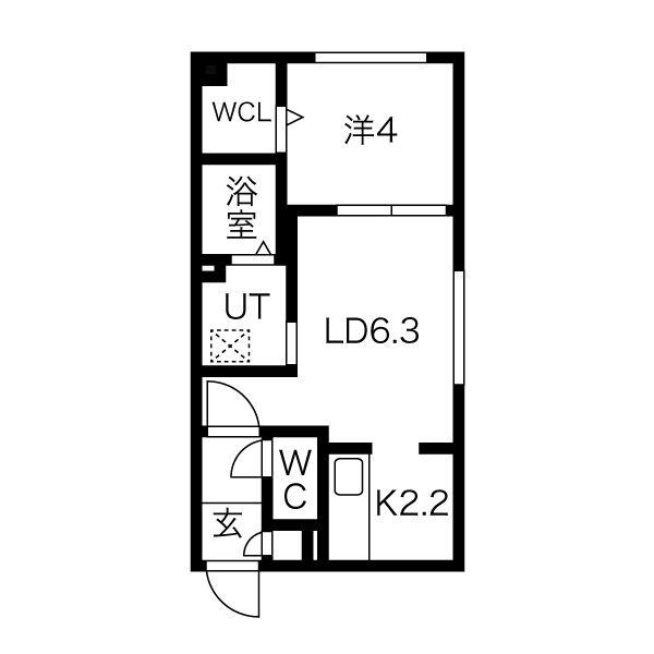 COMFORT OST9(1LDK/4階)の間取り写真