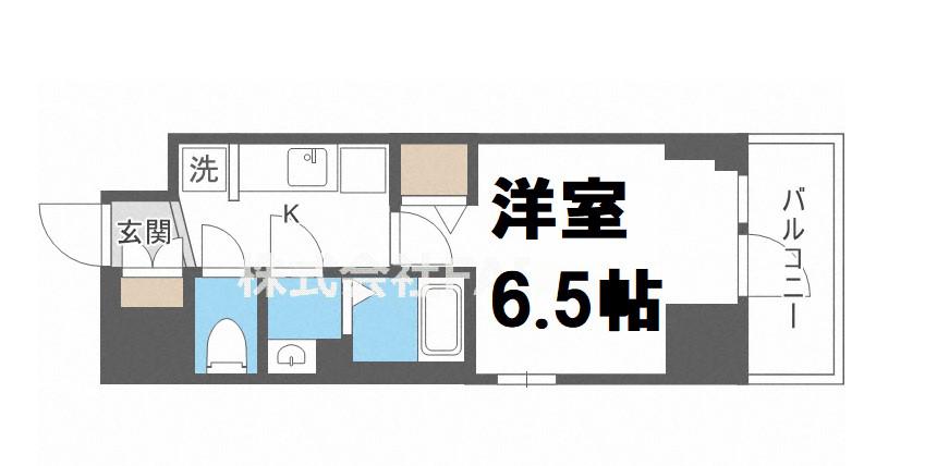 CITY LUX NAMBA サウス(1K/13階)の間取り写真
