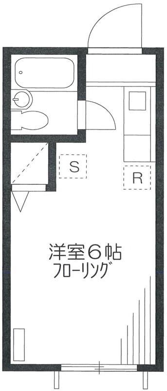メゾンドゥ金子(ワンルーム/1階)の間取り写真