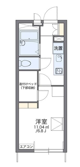 レオパレスCHACO(1K/1階)の間取り写真