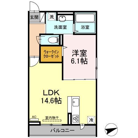 サスティーナGT-Y(1LDK/2階)の間取り写真